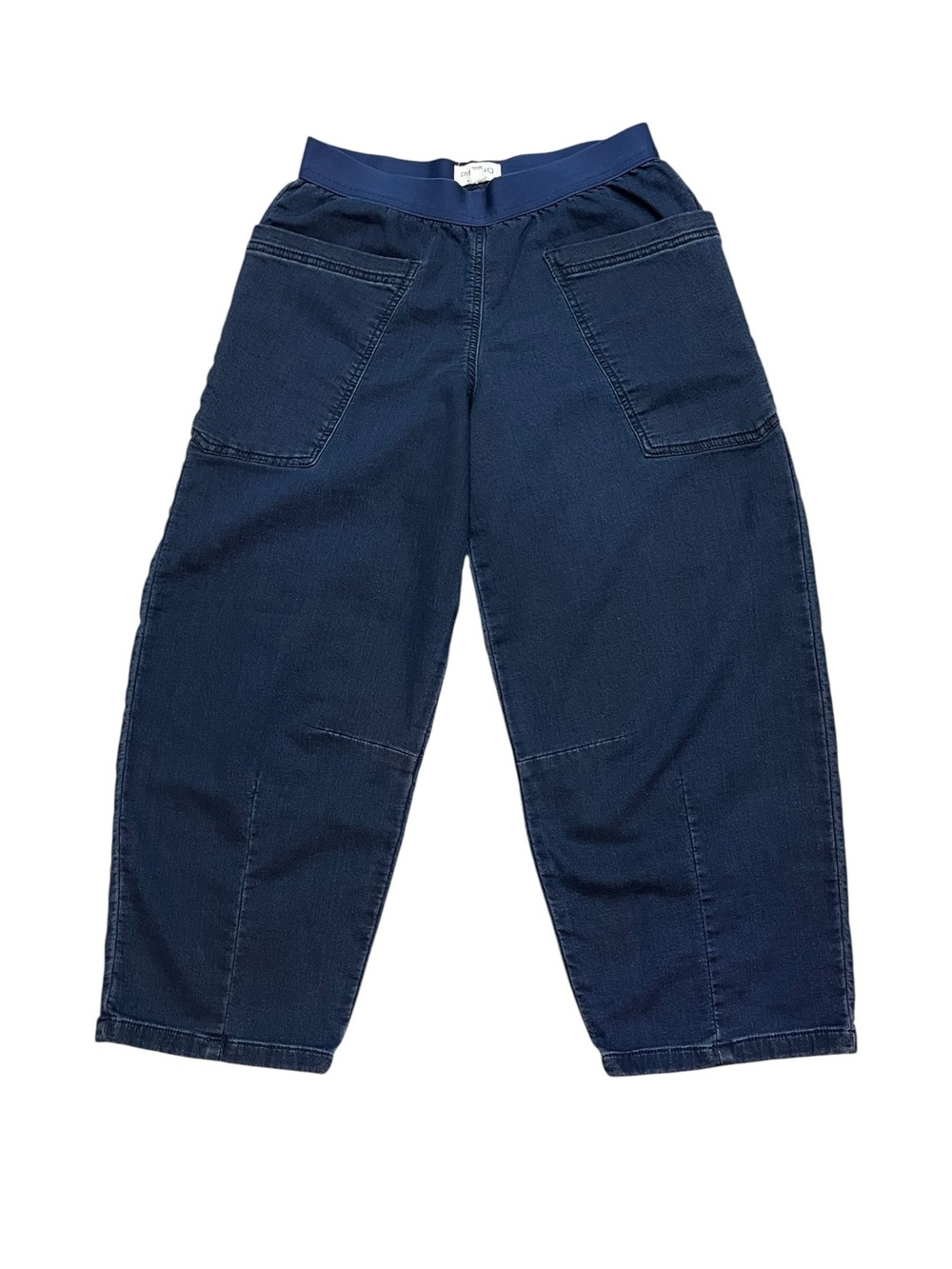 Pilcro Barrel Jeans Anthropologie Knit Stretch Loose Balloon Leg Blue Denim XS